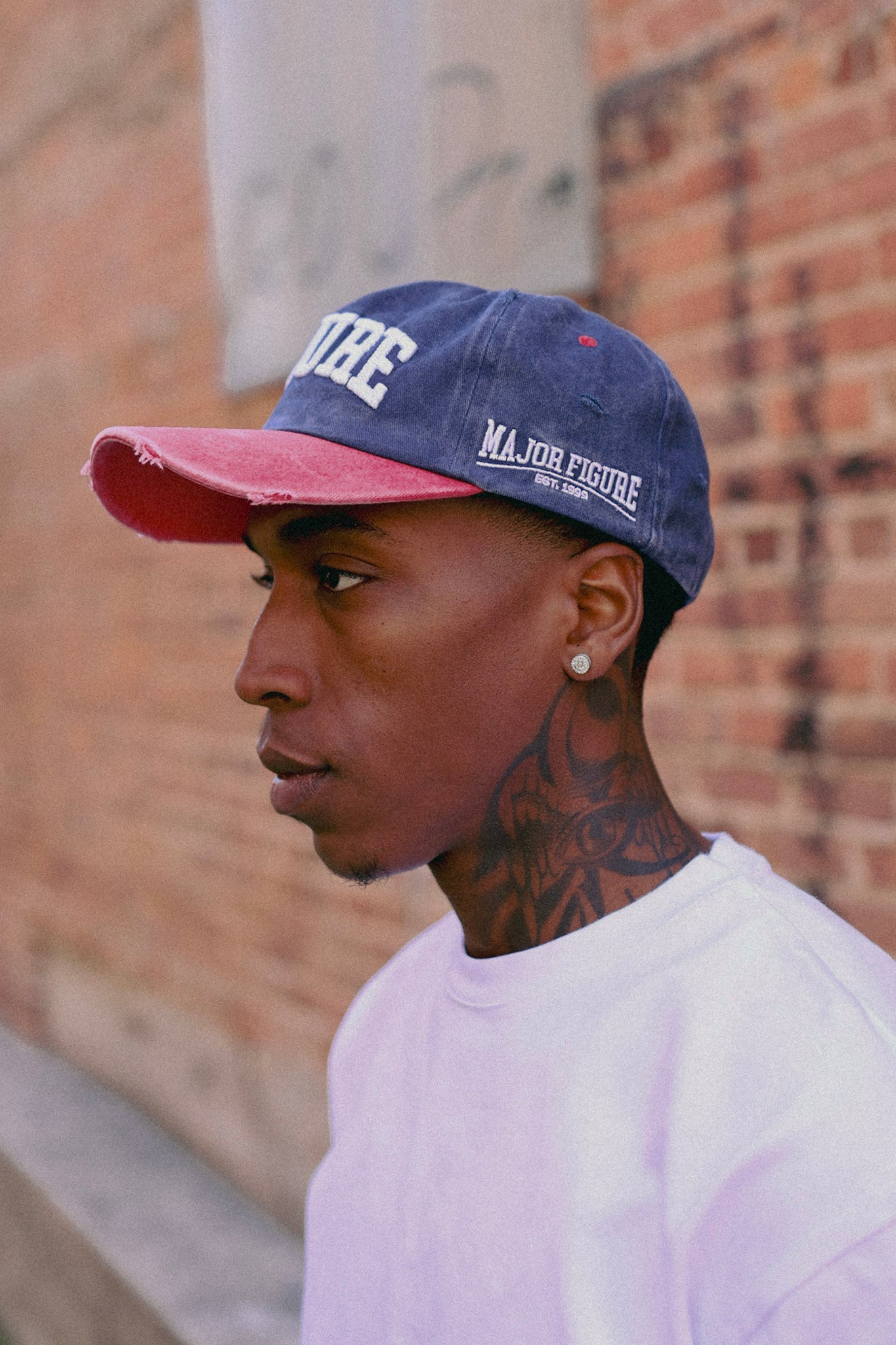 Red & Navy Blue Figure Hat