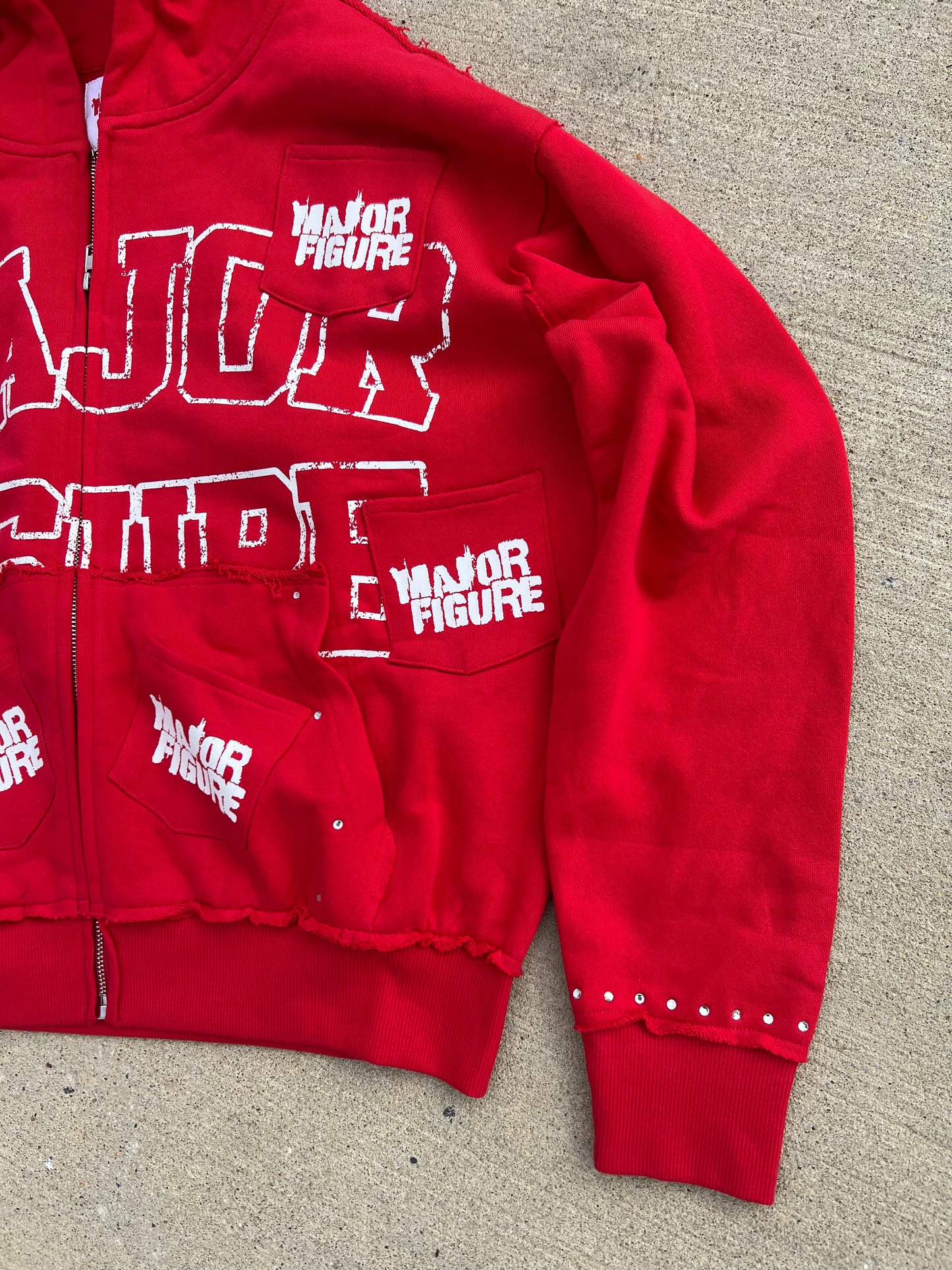 Classic Red “Statement” Zip up hoodie