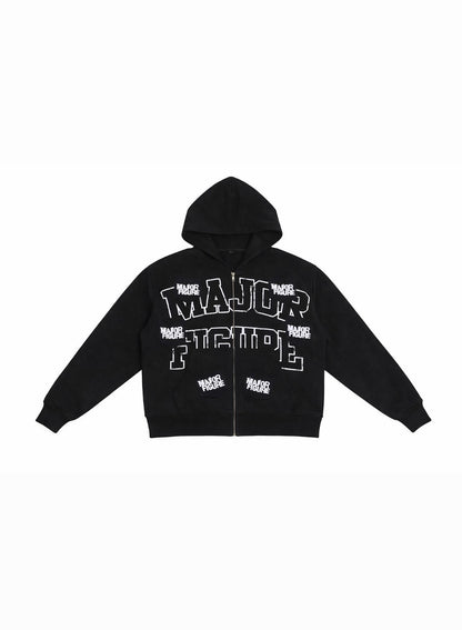 Black Classic Zip Up