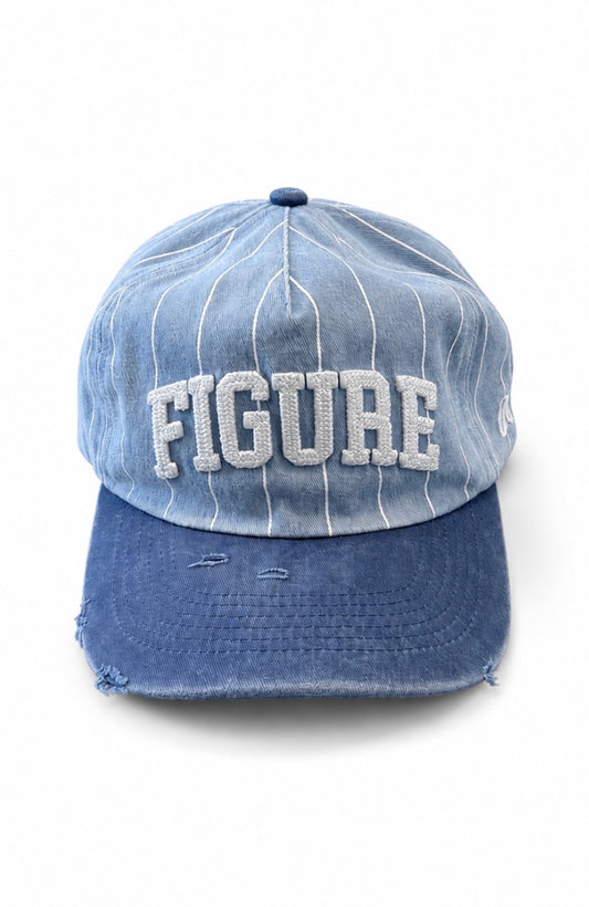 Frost Blue Pinstripe Figure Hat