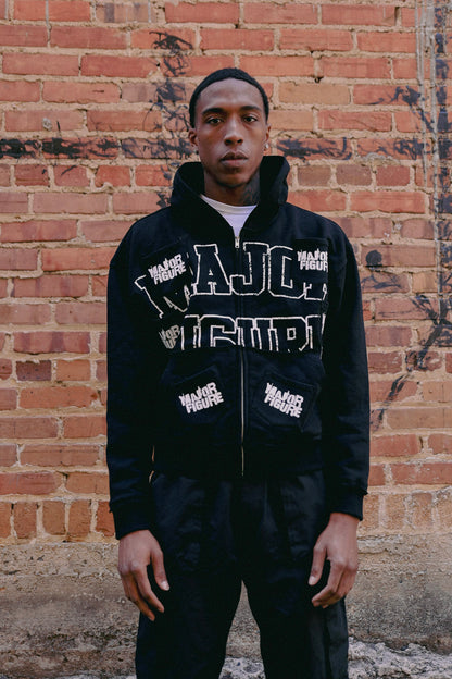 Black Classic Zip Up